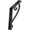 Ekena Millwork Edwards Wrought Iron Bracket, (Triple center brace), Antiqued Silver 2"W x 10"D x 12"H BKTM02X10X12TEDASV - alternate 1